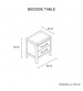Toffee Timber Look Bedside Table with Drawers